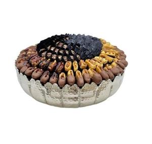 Hot <b>Sale</b> Eco Friendly Handmade Metal Chocolate Bowls Stand Set Three Silver Finished Middle East Design Dry Fruits Serving Bowls - Product Image 6