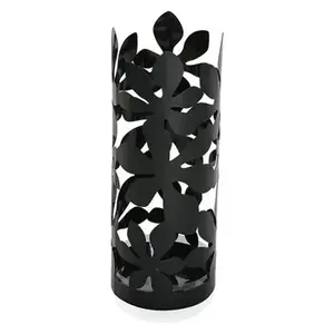 Support de parapluie à découpe laser Leaf Design couleur noir et gris enduit intérieur décoration de la maison équipement de pluie pour le stockage de jardin à la maison - Product Image 1