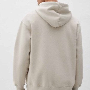 Sudadera con capucha de lana de algodón 100% para hombre, Jersey holgado con cuello con capucha, sudadera de peso pesado para invierno - Product Image 3