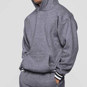 Automne hiver Logo personnalisé MenTraining Jogging Suit cordon de serrage hommes sweats à capuche ensemble vêtements de sport décontractés - Product Image 2