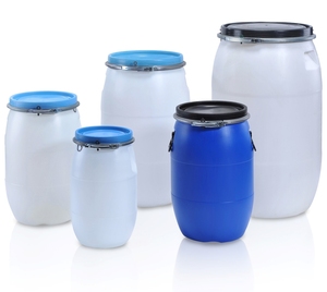 HDPE 200L 220L Cylinder Barrel 55 Gallon White Plastic Stacking <b>Drums</b> for Sale - Product Image 1