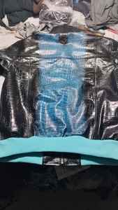 Blouson aviateur en cuir d'agneau véritable de haute qualité pour homme, grande taille, fermeture éclair, coupe ajustée, vintage, hiver, imperméable, coton épais - Product Image 3