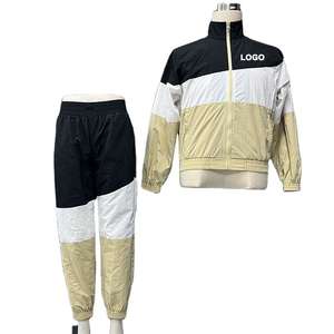 Dernier design de survêtement coupe-vent de gymnastique pour hommes en nylon 100% personnalisé avec fermeture à glissière complète poids léger contraste de couleurs bas actifs - Product Image 3