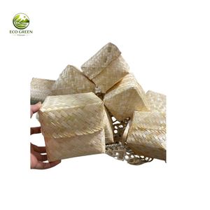 Eco-Friendly <b>Bamboo</b> Woven Gift Box Wallet Packaging Bags-Small Souvenir for Wedding Christmas & Birthday - Product Image 4