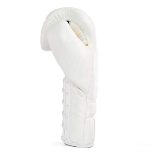 Gants de boxe de compétition en cuir véritable pour entraînement sur sac de frappe, à lacets, antidérapants, légers, pour adultes, fournisseur OEM - Product Image 6