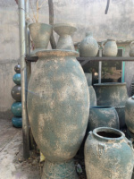 Pot de jardin en céramique émaillée vintage du Vietnam, résistant au gel, pots et jardinières en poterie avec style