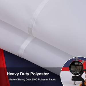 Drapeau chrétien 3x5 pieds avec franges dorées, fabriqué aux États-Unis, croix brodée cousue sur la manche du mât, bannière au design personnalisé - Product Image 3