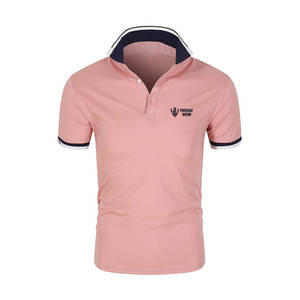 เสื้อยืดโปโลผ้าฝ้ายลายพื้นปรับแต่งได้สไตล์ใหม่ระบายอากาศได้ดีและลำลองผลิตจากวัสดุที่ดีที่สุดออกแบบตามต้องการ - Product Image 1