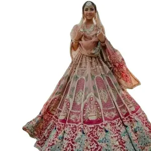 Custom Designer Red Heavy Work Indian Wedding Dress New Trendy Style Bridal Lehenga manufacture in India manufactures in India