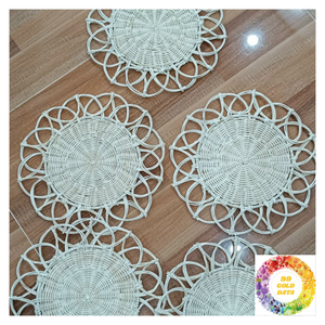 Mantel Individual de ratán Natural Premium, placas decorativas para cargador, Decoración de mesa hecha a mano para comedor y colgante de pared rústico - Product Image 5