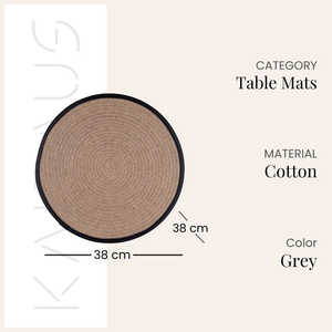 Juego de Manteles Individuales de Lino y Algodón con Diseño Floral Vintage en Gris Quace, Hechos a Mano, Antideslizantes, Desechables, con Diseño Impreso para el Hogar - Product Image 4