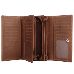 Portefeuilles et sacs à main en cuir à trois volets neufs pour hommes, pour un usage quotidien, porte-cartes haute performance, cuir de vache - Product Image 2