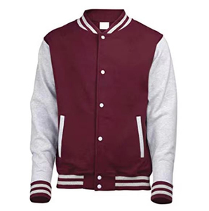 Chaquetas Varsity Bomber de Alta Calidad con Cuello Alto, Logotipo Frontal, en Lona Recubierta de Poliéster/Algodón para Hombre y Mujer 2025 - Product Image 1