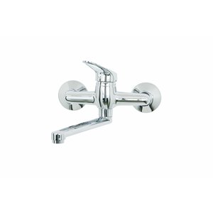 Grifo Mezclador de Lavabo de Pared JOLLY, Cromado Pulido, Modelo J46155 para Lavabos Idro Bric - Product Image 1