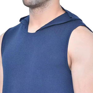 Débardeur à capuche tendance pour homme, coupe athlétique, pour la salle de sport, le sport et la mode de rue - Product Image 5