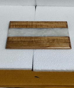 Sous-verre en bois d'acacia en résine époxy de luxe, sous-verre à boisson en bois fait à la main, sous-verre à thé en provenance d'Inde par fs intrnational - Product Image 2