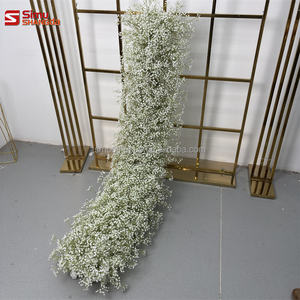 Camino de Mesa de Flores de Rosa de Seda Artificial Blanca de 3 m, Decoración Moderna para Vestíbulo de Hotel, Arreglo de Paniculata para Boda, Directo de Fábrica - Product Image 2