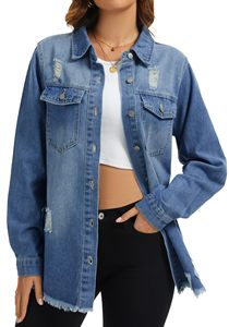 Chaqueta Vaquera de Estilo Urbano para Mujer, Cómoda y Sostenible, Chaqueta Vaquera para Mujer en Venta - Product Image 2