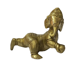 Lord BAL Ganesha บนรูปปั้นเทวรูปสำหรับบ้านที่ประสบความสำเร็จและโชคดีของขวัญดิวาลีสำหรับรถยนต์วัดแผงหน้าปัดสำนักงานงานแต่งงาน Diwali วันเกิด - Product Image 1