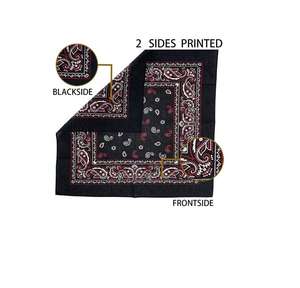 Vente en gros 100% coton Paisley Bandana Design personnalisé multifonctionnel carré Bandana avec motif imprimé numérique unisexe - Product Image 2