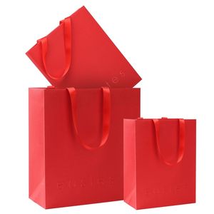 Sacs avec logo imprimé pour boutique logos sac en papier sac cadeau papier carton emballage de mariage de luxe - Product Image 2