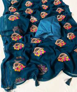 Fabricante profesional de saris para ropa de oficina de lino, que ofrece atuendos elegantes para entornos corporativos y eventos formales. - Product Image 3