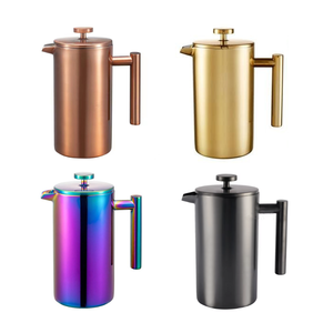 Presse à café BERTILLE Offre Spéciale double paroi cafetière électroplaqué <span class=keywords><strong>or</strong></span> cuivre acier inoxydable presse française cafetière - Product Image 6