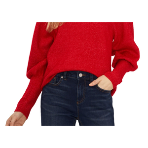 Maglione da Donna Cece Rosso Taglia M con Collo Tondo e Maniche a Sbuffo Design a Manica Lunga - Product Image 3