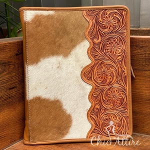 คอลเลกชั่นขายดีเครื่องเขียนในสำนักงาน A4จัดประชุมพอร์ตเอกสารหนังวัวถูกผูกด้วยมือ - Product Image 1