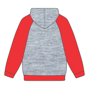 Founding Year KAP <b>Grey</b> Pullover <b>Hoodie</b> Red Raglan Sleeves Cotton Blend Greek Fraternity Apparel Divine Nine HBCU Greek - Product Image 3