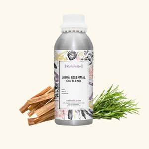 Mezcla de Aceites Esenciales 100% Puros con Signo Zodiacal Libra para el Cuerpo, con Frankincienso, Ylang-Ylang, Melaleuca y Geranio, Aclarante y Reafirmante - Product Image 1