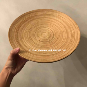 Assiettes à dîner écologiques faites à la main Vaisselle en bambou Plat et assiette/ Assiette en bambou pour bébé par Eco2go Vietnam - Product Image 6