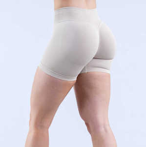 Fitness taille haute athlétique Yoga Shorts femmes Sexy ventre contrôle entraînement course bout à bout levage Yoga Shorts - Product Image 4