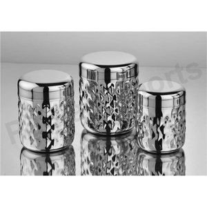 Boîte de rangement hermétique en acier inoxydable avec couvercle Boîtes de cuisine en métal pour le thé, le sucre et le café Aliments secs pour les fêtes Vaisselle - Product Image 1