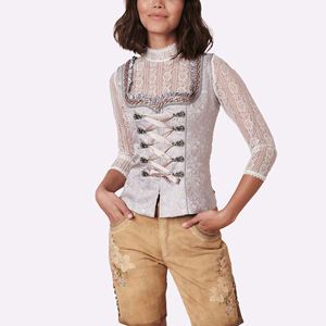 Traje de Oktoberfest Lederhosen para mujer Traje de festival de Octubre alemán Auténtico Lederhosen Señoras Octoberfest Damen Marrón claro - Product Image 5