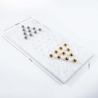 Guerre territoriale Jeu de société en bois de dames chinoises avec 20 billes Solitaire et activité multijoueur intérieure stimulante