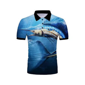 เสื้อยืดตกปลาแขนสั้นโปโลดีไซน์ใหม่ล่าสุดออกแบบโลโก้ได้ตามต้องการ - Product Image 2