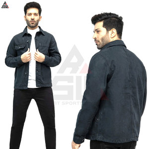 Stylish Men's Canvas <b>Denim</b> <b>Jacket</b> Casual OEM Wholesale High Quality Custom Thin Breathable <b>Lightweight</b> - Product Image 5