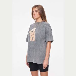 Camisetas de gran tamaño Unisex estilo callejero lavado ácido personalizadas para hombres y mujeres camisetas de manga corta Unisex - Product Image 2