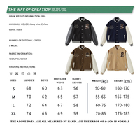 Nouvelle Mode Hip Hop Américain Rétro Industrie Lourde Style PU Brodé Baseball Uniforme Hommes Veste