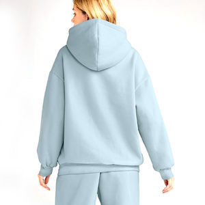 Hombres de alta calidad de invierno precio al por mayor logotipo personalizado superventas tela High Street mujeres sudaderas con capucha de gran tamaño - Product Image 2