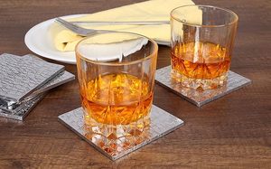 MDF and Aluminium <b>Table</b> <b>Coaster</b> Stylish Mats & Pads Product Christmas Decoration Family Gathering Parties - Product Image 4