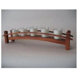 Nouvel arrivage Bougeoir en bois Bougeoir en bois noyer hêtre Bougeoir artisanal en bois pour la vaisselle Décorations de mariage - Product Image 6