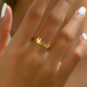 Fashion <strong>Rings</strong> Custom Name Letter <strong>Ring</strong> Personalized Stainless Steel 18k Gold Plated Women <strong>Initial</strong> <strong>Ring</strong> Wholesale - Product Image 2