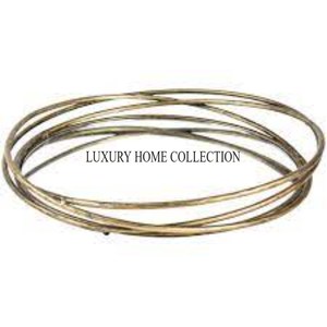 Bandeja de espejo de vidrio de metal con estilo más vendida con diseños florales en relieve ideal para exhibiciones de boutique y decoración del hogar - Product Image 6