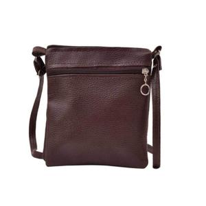 Nuevo logotipo personalizado de cuero genuino con cierre de cremallera de lujo Sling Bag - Product Image 1