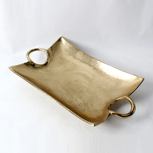 Bandeja de Servicio de Aluminio Fundido con Diseño Elegante para una Recepción Estilosa en el Hogar y Decoración Diaria de Mesa - Product Image 2