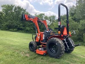 รถแทรกเตอร์มือสอง24แรงม้าพร้อมชุด1025H-10แย่รถตักและเครื่องตัดหญ้าพุงในสภาพที่ดี - Product Image 3