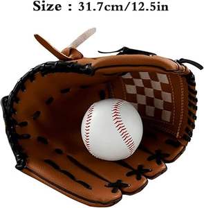 ถุงมือเบสบอลซอฟต์บอลหนังสังเคราะห์ PU มือซ้าย12.5นิ้วถุงมือเบสบอลออกแบบได้ตามต้องการ - Product Image 2
