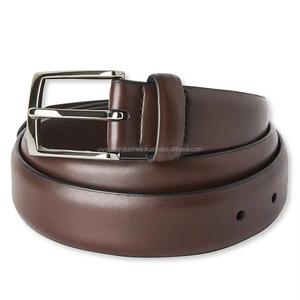 Ceinture western vintage en cuir de vache fait à la main personnalisée 25mm boucle ardillon en cuivre décontracté couleur bronzage pour hommes - Product Image 4